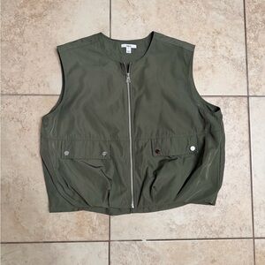 Bar III - Olive Green Zip-Front Vest
